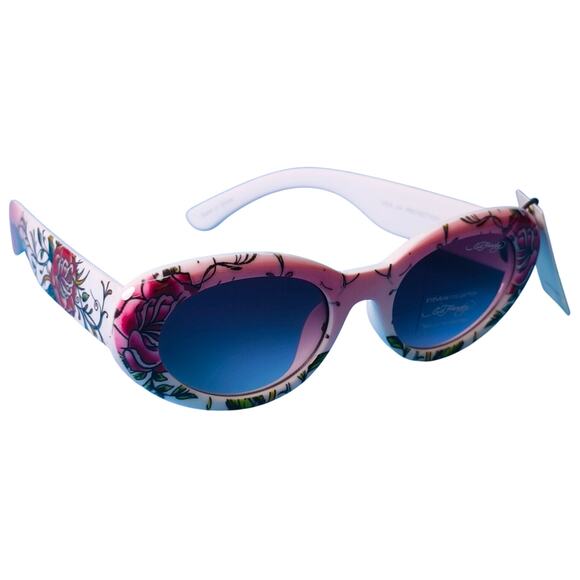 Ed Hardy Love Kills Slowly Collection Sunglasses UV Protective Pink Exhibition - Picture 1 of 11